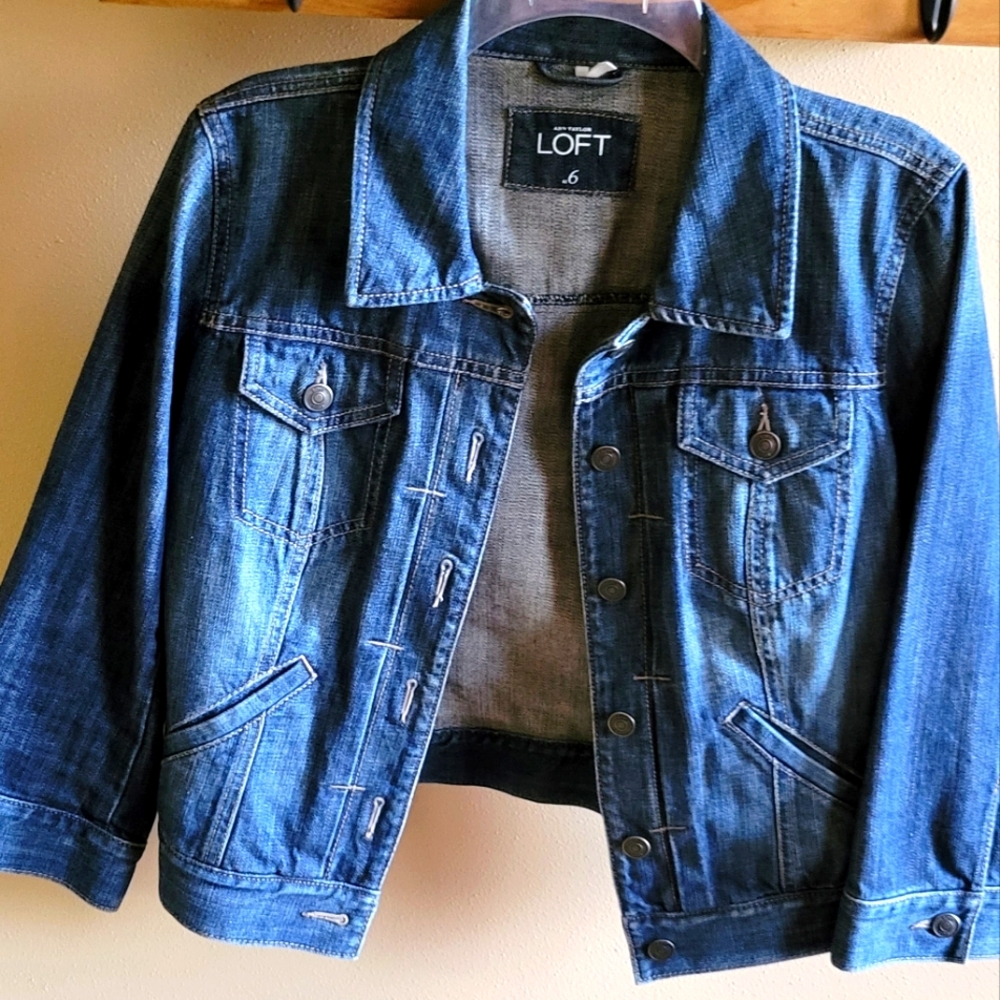 Ladies Ann Taylor Loft Jean Jacket